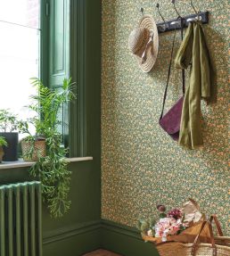 Cherry Wallpaper by Casadeco Vert / Nude