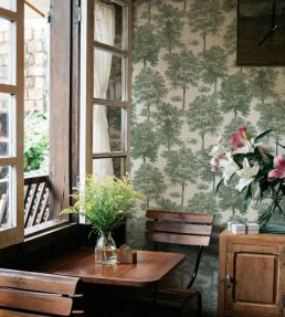 Chestnut Tree Wallpaper by Coordonne Green