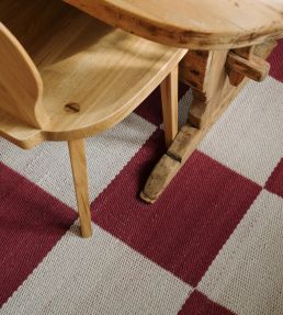 Layered Chess Flatweave rug Burgundy WCHBU140200 Burgundy