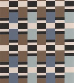 Chess Game Wallpaper by Casadeco Marron / Bleu