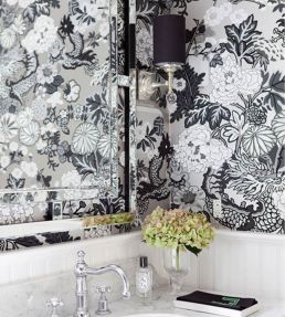 Chiang Mai Dragon Wallpaper by Schumacher Jade