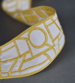 Chicago Jacquard Braid 75mm Trimming by Houles Or