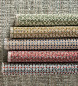Chiddingstone Fabric by Nina Campbell Teal/Beige/Chocolate