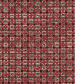 Chiddingstone Fabric by Nina Campbell Red/Teal/Chocolate