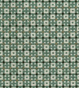 Chiddingstone Fabric by Nina Campbell Teal/Beige/Chocolate