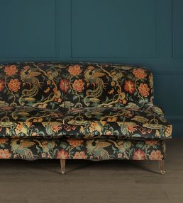 Chifu Velvet Fabric by GP & J Baker Charcoal/Multi