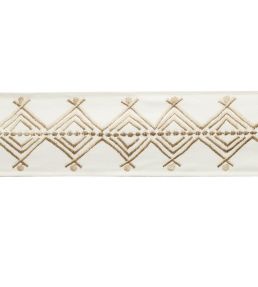 Chimayo Embroidered Border Trimming by Samuel & Sons White Sands