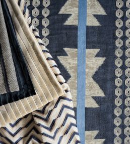 Chimayo Fabric by Osborne & Little Oatmeal/Charcoal
