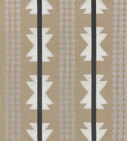 Chimayo Fabric by Osborne & Little Oatmeal/Charcoal