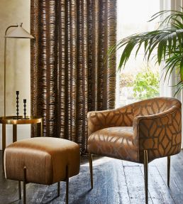 Chime Fabric by Prestigious Textiles Bronze