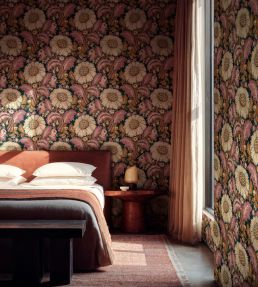 Chinese Damask Wallpaper by Coordonne Coral