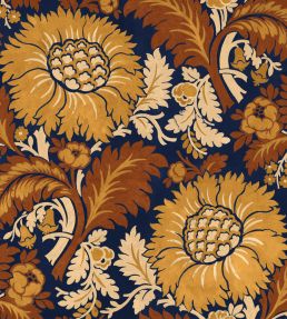 Chinese Damask Wallpaper by Coordonne Mustard