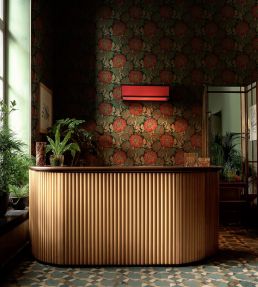 Chinese Damask Wallpaper by Coordonne Sage