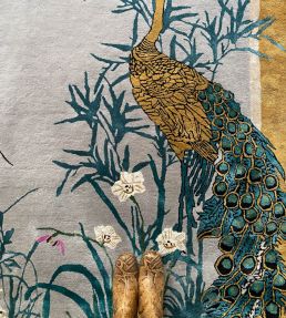 Wendy Morrison Chinese Garden of Virtue rug Grey/Gold WM-5060410392381 Grey/Gold