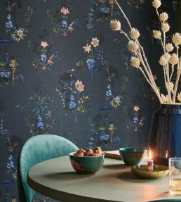 Chinese Porcelain Wallpaper by Eijffinger Dark Blue
