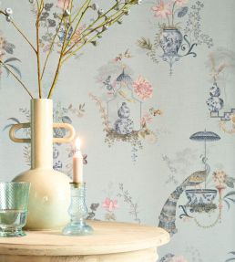 Chinese Porcelain Wallpaper by Eijffinger Light Blue