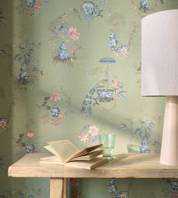 Chinese Porcelain Wallpaper by Eijffinger Light Green