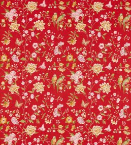 Chinoiserie Hall Fabric by Sanderson Cinnabar Red