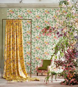 Chinoiserie Hall Fabric by Sanderson Papavera