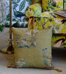 Chinoiserie Pillow 20 x 20" by MINDTHEGAP Taupe