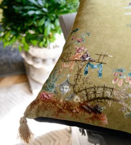 Chinoiserie Pillow 20 x 20" by MINDTHEGAP Taupe
