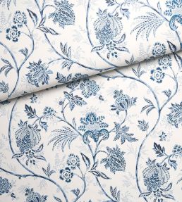 Chinoiserie Vine Wallpaper by Schumacher Cobalt