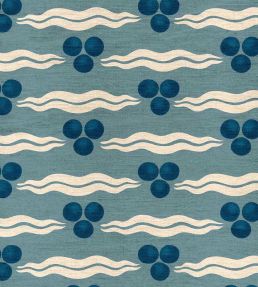 Chintamani Linen Fabric by Ottoline Antique Blue