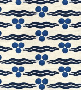 Chintamani Fabric by Ottoline Cream and Navy