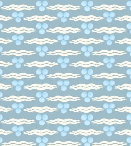 Chintamani Wallpaper by Ottoline Light Blue