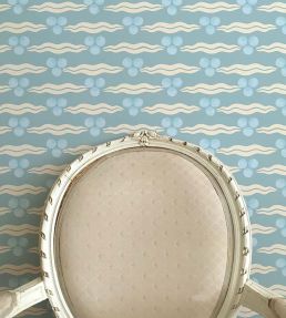 Chintamani Wallpaper by Ottoline Light Blue
