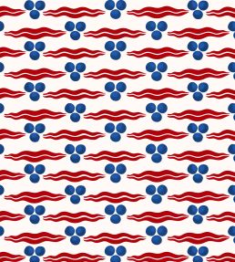 Chintamani Wallpaper by Ottoline White/Red/Blue