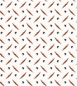 Chintamani Trellis Wallpaper by Ottoline Brown and Navy Blue