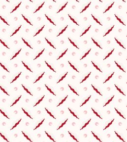Chintamani Trellis Wallpaper by Ottoline Red and Pink
