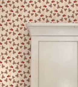 Chintz Constance Wallpaper by Ottoline Ochre Red