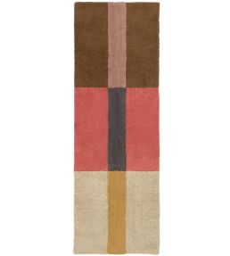 Lorena Canals Chroma Runner rug Spiced Coral WO-LINES-SPI-R Spiced Coral