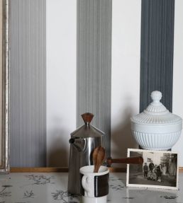 Chromatic Stripe Wallpaper by Farrow & Ball Skimming Stone