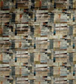 Chromatica Fabric by Osborne & Little Charcoal/Linen/Copper