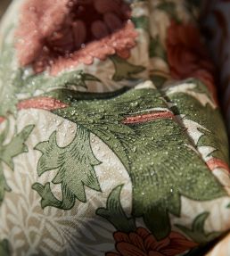 Chrysanthemum Outdoor Fabric by Morris & Co Russet
