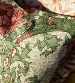 Chrysanthemum Outdoor Fabric by Morris & Co Russet