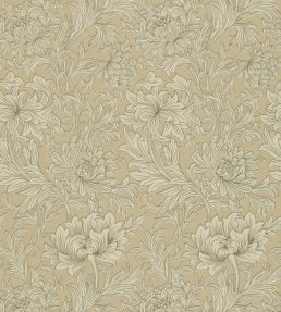 Chrysanthemum Toile Wallpaper by Morris & Co Ivory/Gold