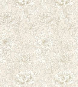 Chrysanthemum Toile Wallpaper by Morris & Co Cochineal Pink
