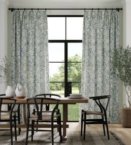 Chrysanthemum Toile Fabric by Morris & Co Slate
