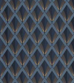 Chrysler Wallpaper by Casadeco Bleu Orage