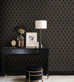 Chrysler Wallpaper by Casadeco Noir Reglisse