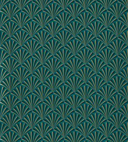Chrysler Wallpaper by Clarke & Clarke Teal