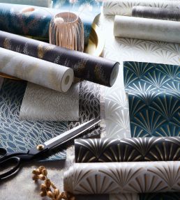 Chrysler Wallpaper by Clarke & Clarke Teal