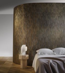 Cinerea Wallpaper by Casamance Anthracite/Dore