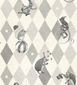 Circus Corner Wallpaper by Rebel Walls Graphite