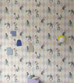 Circus Corner Wallpaper by Rebel Walls Pastel