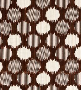 Cirque Velvet Fabric by Schumacher Brown